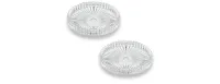 3” Clear Glass Pillar Candle Plates – Image 1