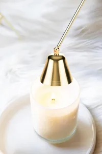 Gold Candle Accessory Set: Wick Trimmer - Wick Dipper - candle snuffer – Image 2