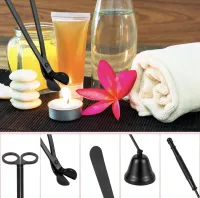 Black Candle Accessory Set: Wick Trimmer - Wick Dipper - candle snuffer – Image 2