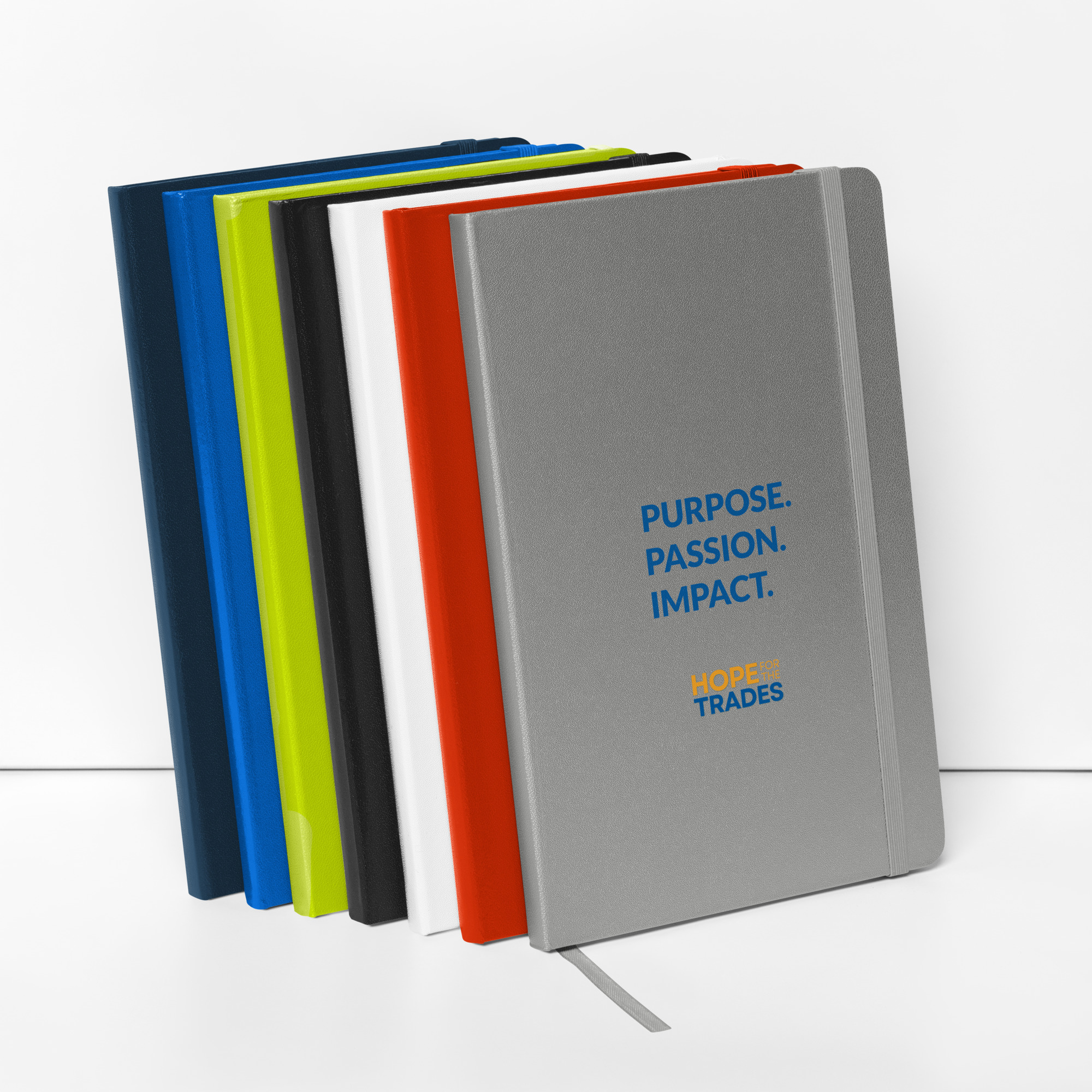 HFTT Hardcover Bound Notebook (5.5"×8.5") | Purpose. Passion. Impact. (Light Colorways) – Image 4
