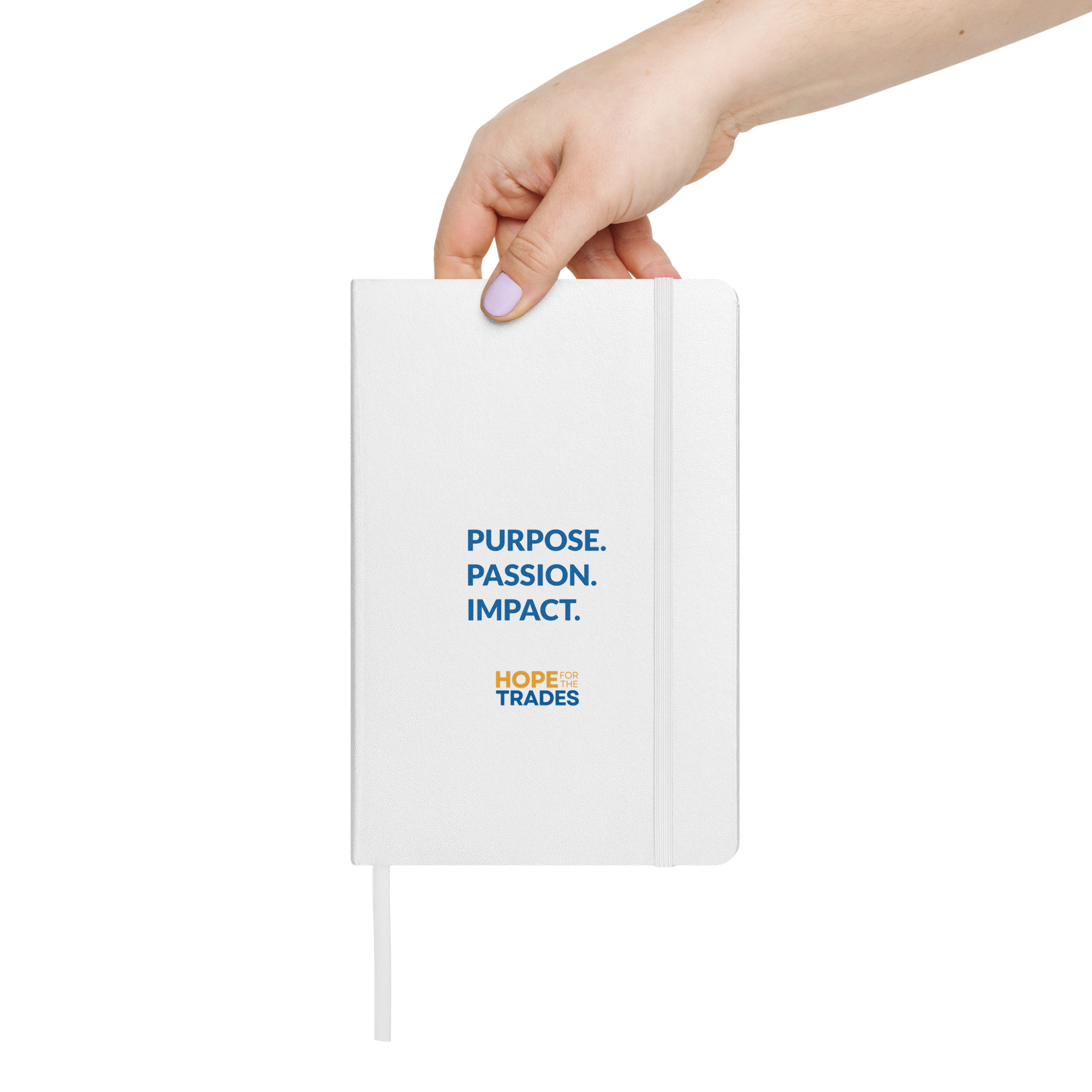 HFTT Hardcover Bound Notebook (5.5"×8.5") | Purpose. Passion. Impact. (Light Colorways) – Image 9