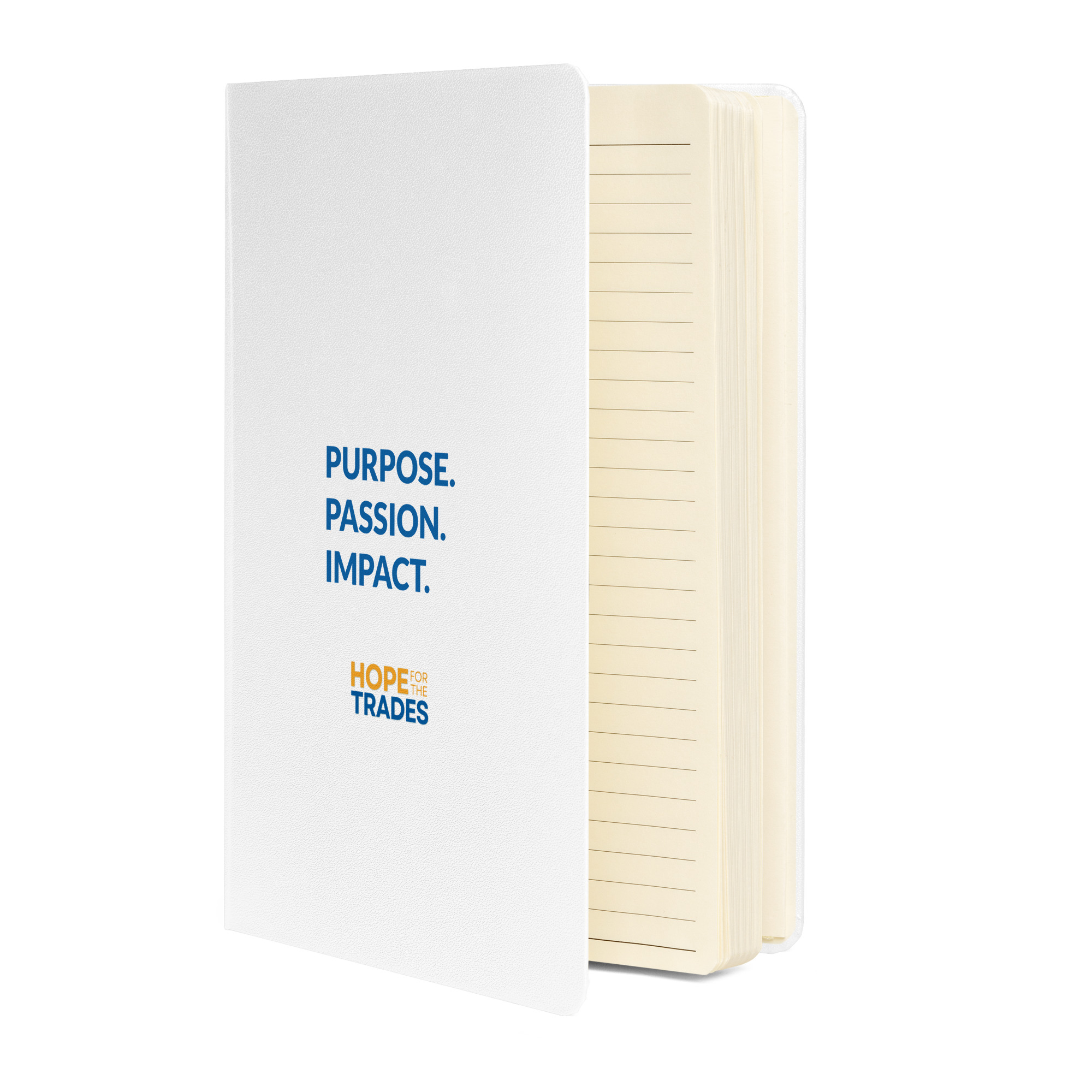HFTT Hardcover Bound Notebook (5.5"×8.5") | Purpose. Passion. Impact. (Light Colorways) – Image 5