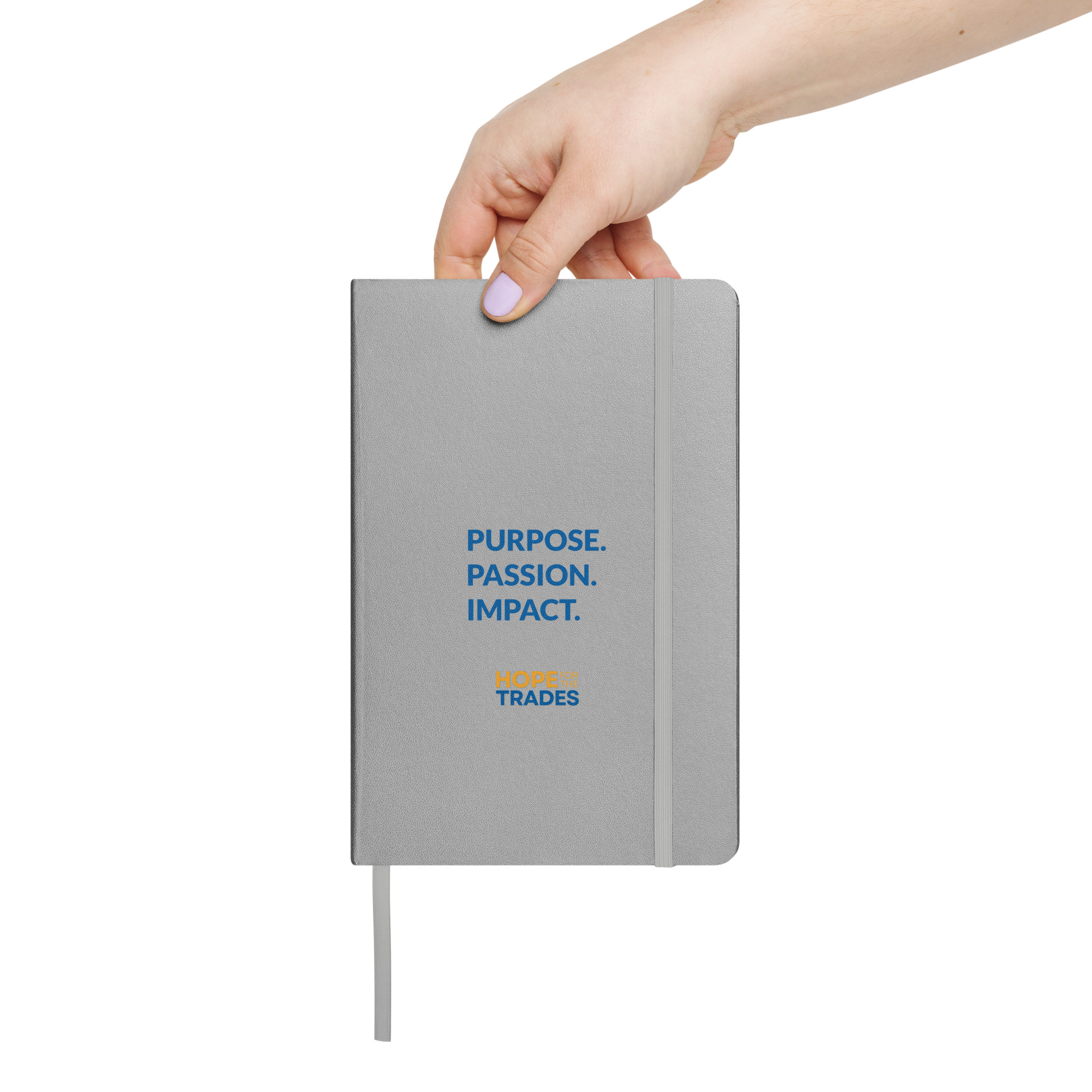HFTT Hardcover Bound Notebook (5.5"×8.5") | Purpose. Passion. Impact. (Light Colorways) – Image 11