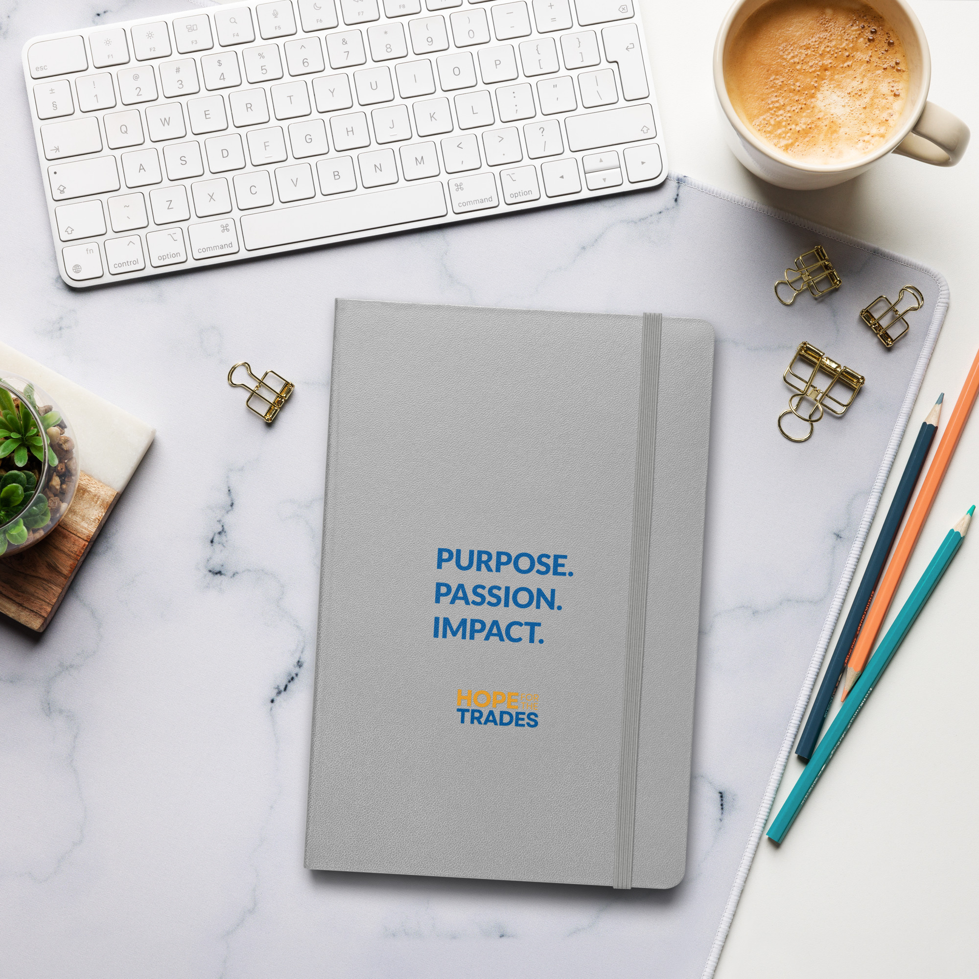 HFTT Hardcover Bound Notebook (5.5"×8.5") | Purpose. Passion. Impact. (Light Colorways) – Image 7