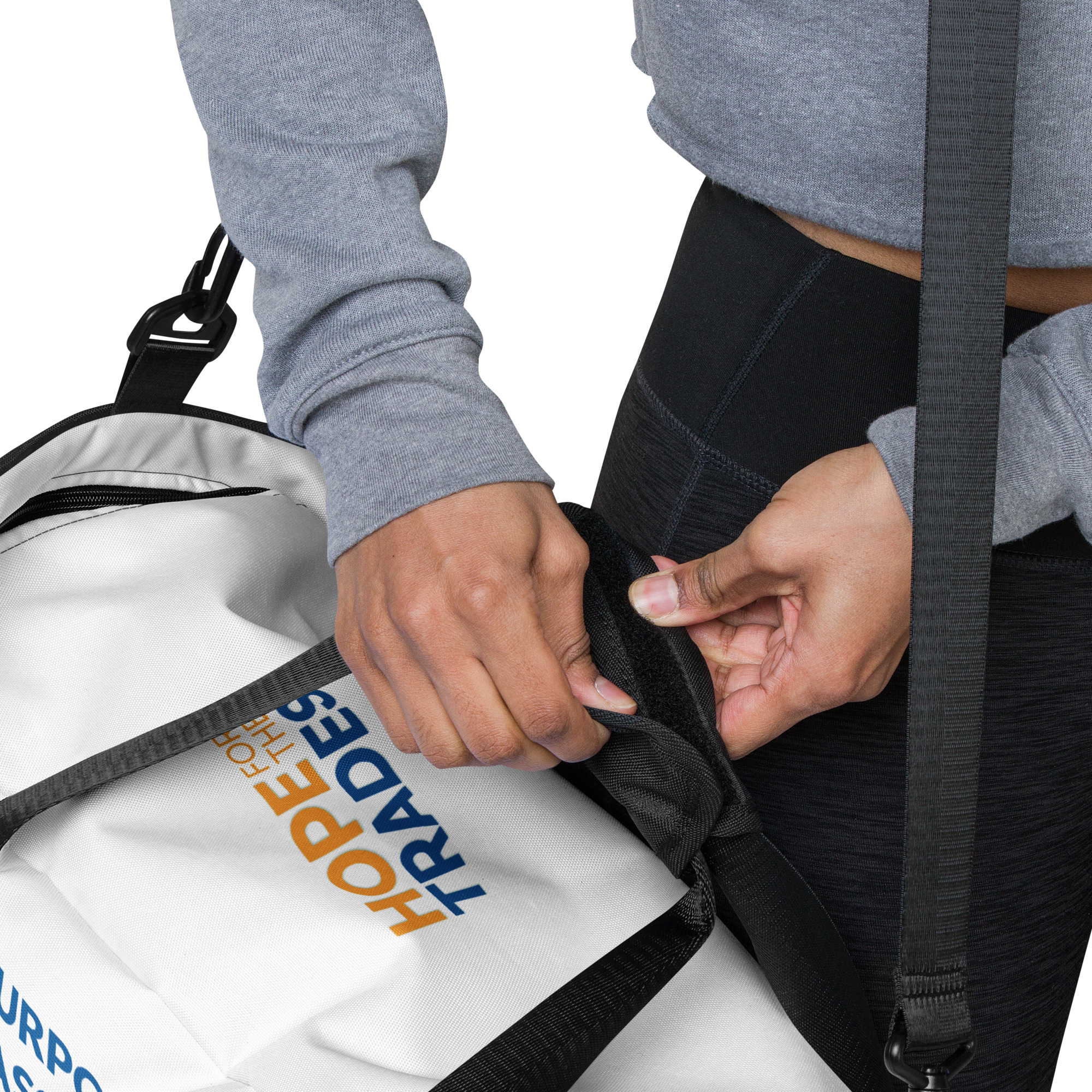 HFTT Weekender Duffle Bag | Purpose. Passion. Impact. (White) – Image 19