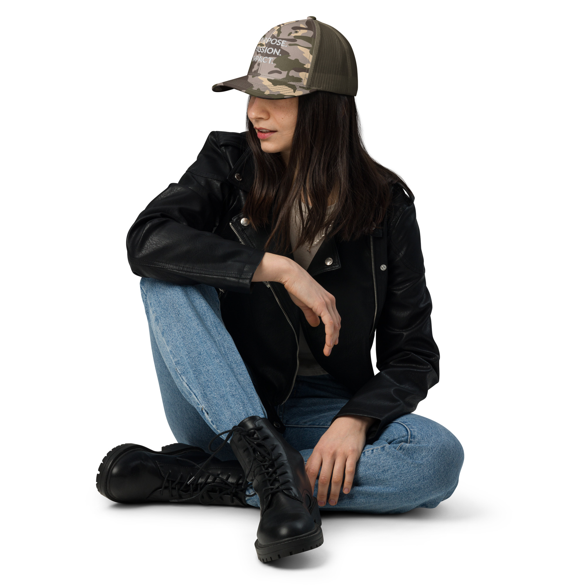 HFTT Camouflage Trucker Hat | Purpose. Passion. Impact. – Image 5