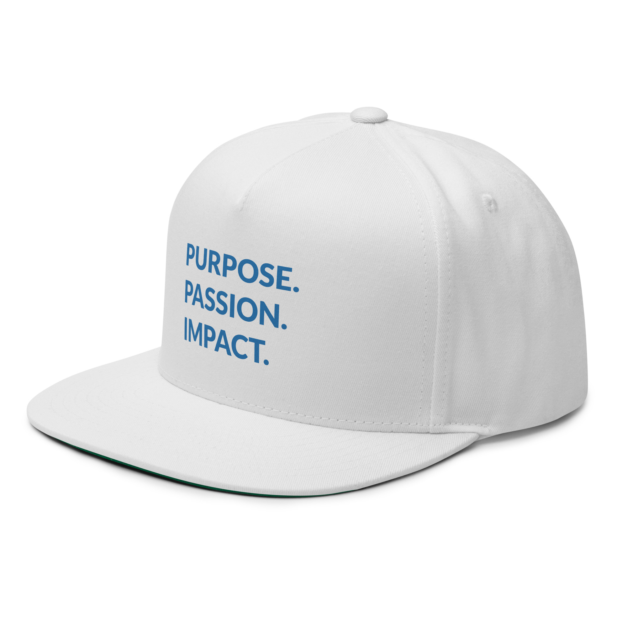 HFTT Flat Bill Cap | Purpose. Passion. Impact. (White) – Image 4