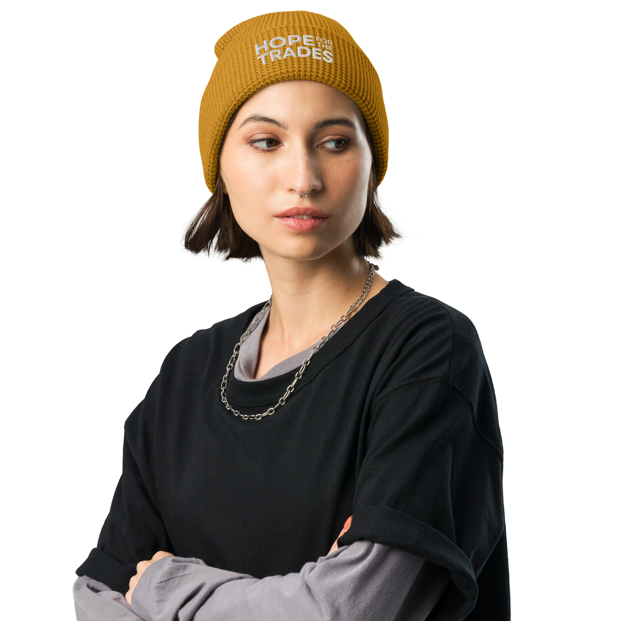 HFTT Waffle Knit Cuffed Beanie | Classic Logo (Colors Available) – Image 10