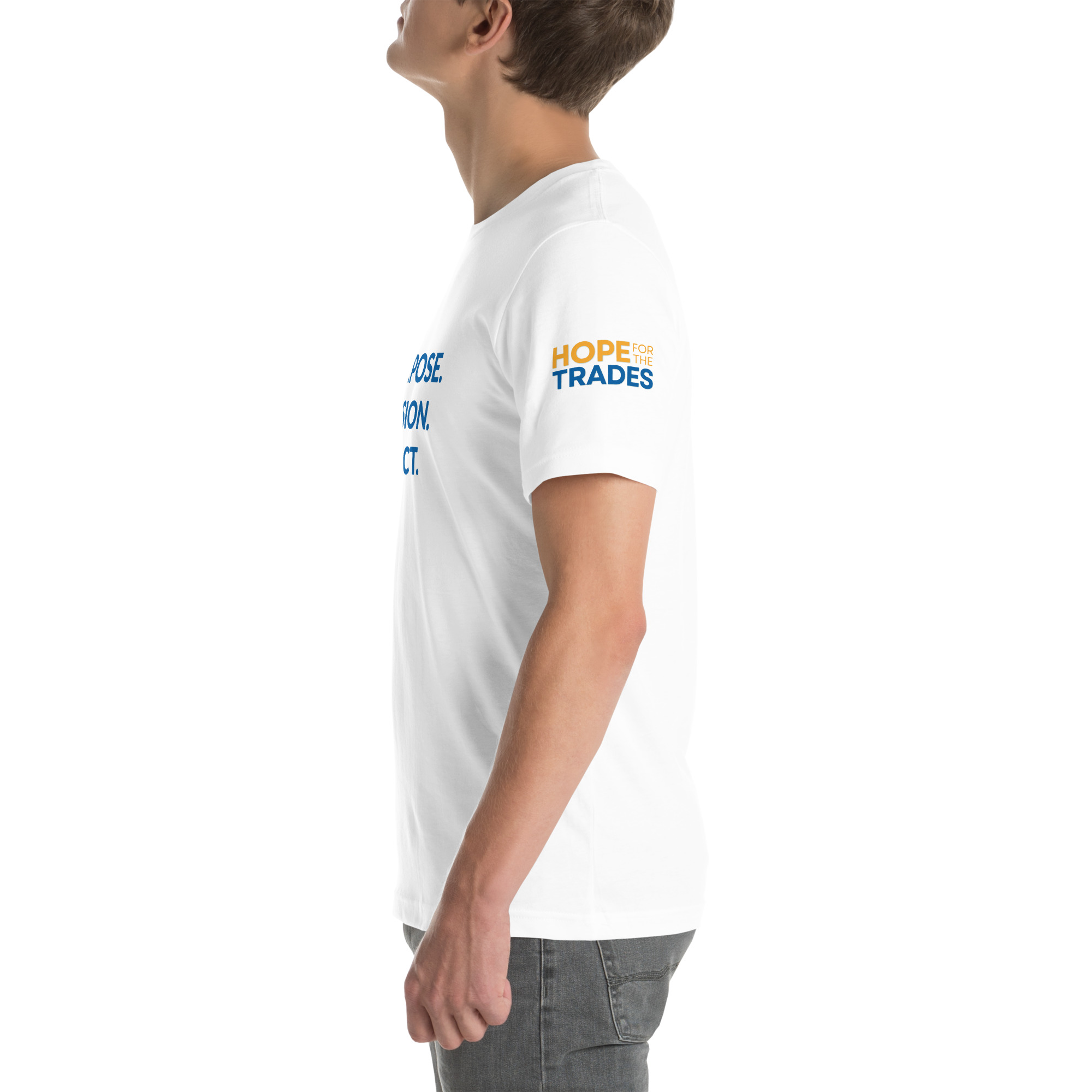HFTT Unisex T-Shirt | Purpose. Passion. Impact. (White) – Image 4