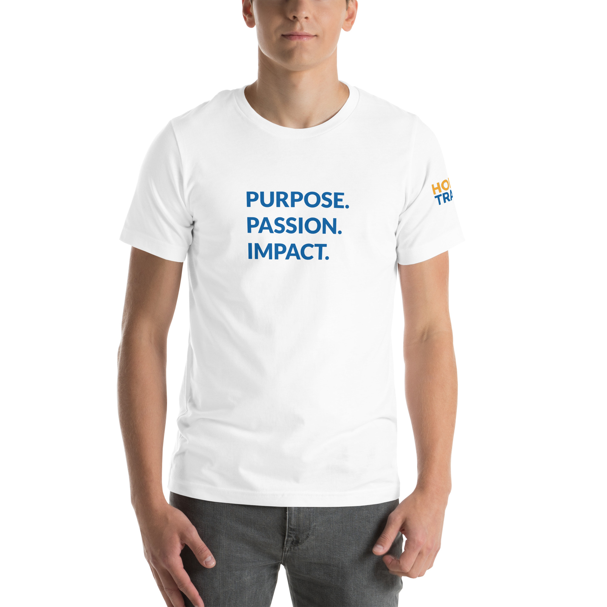 HFTT Unisex T-Shirt | Purpose. Passion. Impact. (White) – Image 5