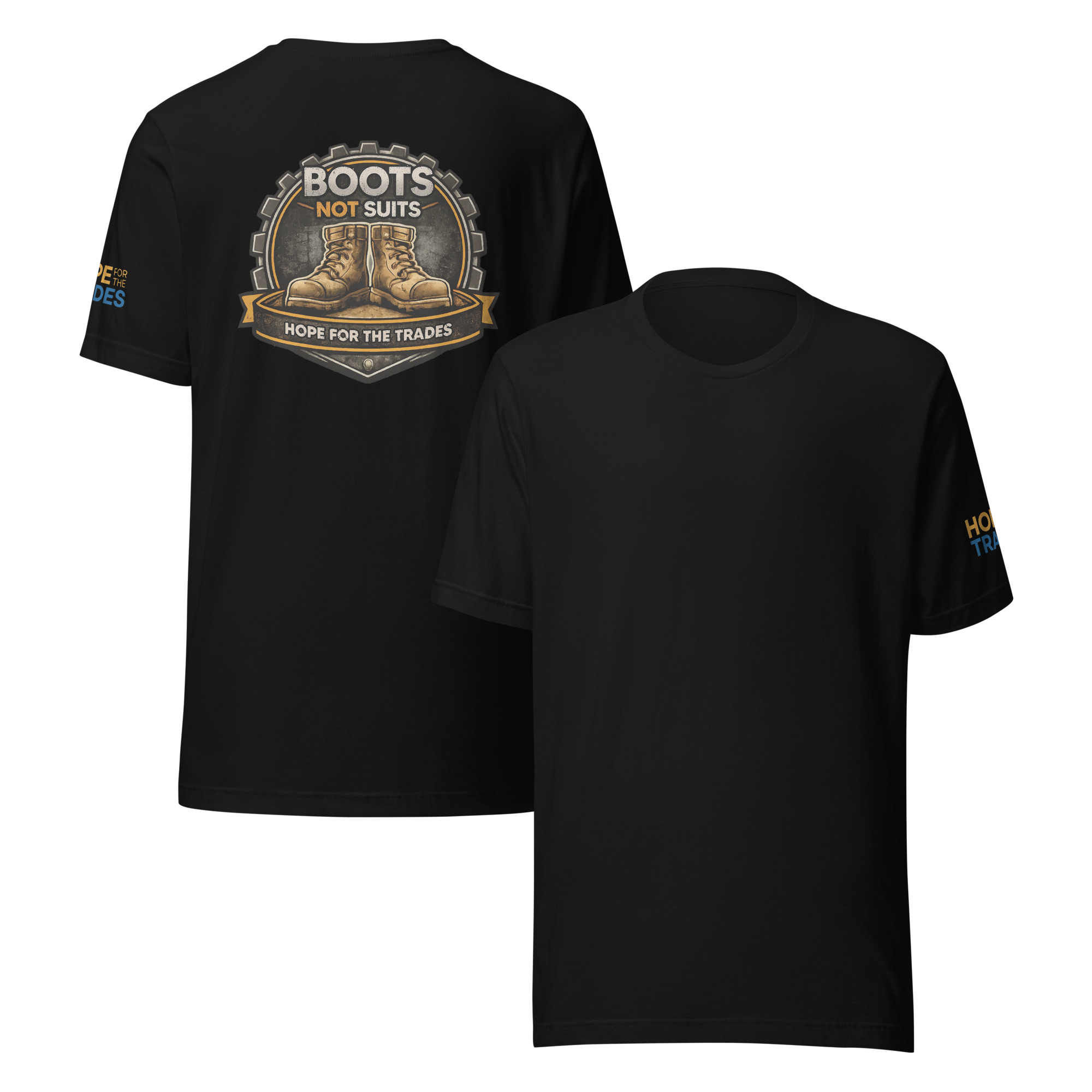 Boots Not Suits Black Unisex t-shirt – XS, Black