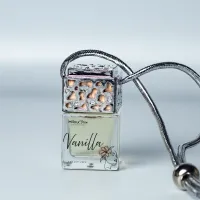 MilouGlow Luxe Car Diffuser | Hanging Car Freshener | Silver Chrome – Vanilla