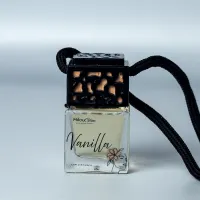 MilouGlow Luxe Car Diffuser | Hanging Car Freshener | Black Chrome – Vanilla