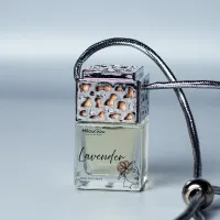 MilouGlow Luxe Car Diffuser | Hanging Car Freshener | Silver Chrome – Lavender