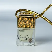 MilouGlow Luxe Car Diffuser | Hanging Car Freshener | Gold Chrome – Vanilla
