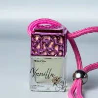 MilouGlow Luxe Car Diffuser | Hanging Car Freshener | Pink Chrome – Vanilla