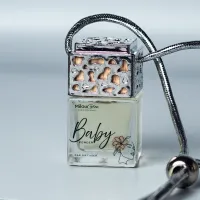 MilouGlow Luxe Car Diffuser | Hanging Car Freshener | Silver Chrome – Baby Powder