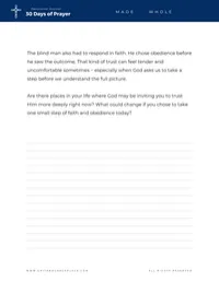 Made Whole Prayer Journal 30 Day Devotional – Image 3
