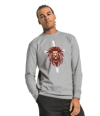 Lion of Judah Heavyweight Long Sleeve T-Shirt – Image 3