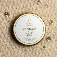 Vanilla 2 Oz Tin Candle – Sweet Warm Mini Candle – Image 1