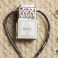 Silver Top Car Diffuser – Elegant Hanging Car Fragrance – Baby Powder