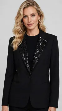 Blazer de Diseño Exclusivo con Encajes LLuvia de Oro – Image 1