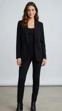 Blazer Clásico  Lluvia de Oro – Negro, A Medida