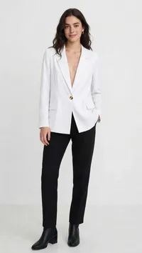 Blazer Clásico  Lluvia de Oro – Blanco, S