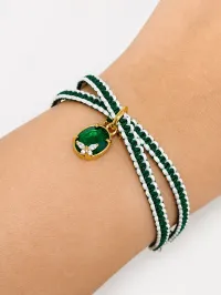 Dual Woven Bracelet  – Green