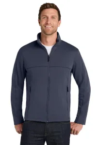 Port Authority Collective Smooth Fleece Jacket (Men) – 1-Color Logo Imprint, River Blue Navy, S