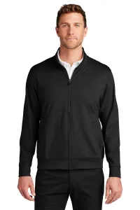 Port Authority C-FREE Double Knit Full Zip (Men) – 1-Color Logo Imprint, Deep Black, S