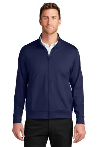 Port Authority C-FREE Double Knit Full Zip (Men) – 1-Color Logo Imprint, True Navy, 4XL