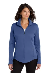 Port Authority Collective Smooth Fleece Jacket (Women) – 1-Color Logo Imprint, Night Sky Blue, S
