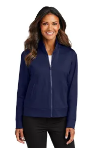 Port Authority C-FREE Double Knit Full Zip (Women) – 1-Color Logo Imprint, True Navy, S