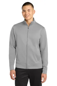 Sport-Tek Sport-Wick Full Zip Jacket (Men) – 1-Color Logo Imprint, Silver, XS