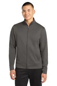 Sport-Tek Sport-Wick Full Zip Jacket (Men) – 1-Color Logo Imprint, Iron Grey, 4XL