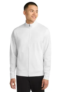 Sport-Tek Sport-Wick Full Zip Jacket (Men) – 1-Color Logo Imprint, White, XS