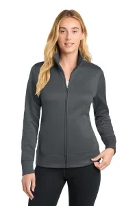 Sport-Tek Sport-Wick Full Zip Jacket (Women) – 1-Color Logo Imprint, Dark Smoke Grey, XS