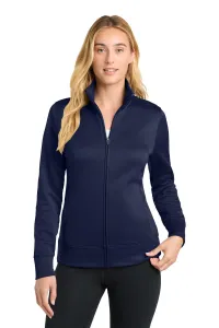 Sport-Tek Sport-Wick Full Zip Jacket (Women) – 1-Color Logo Imprint, Navy, 4XL