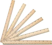 Yellow & Brown Wooden Rulers – Image 1