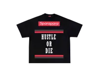 Hustle or Die Message T-Shirt Black – Image 1