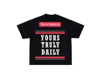 Yours Truly Daily Message T-Shirt Black – Image 1