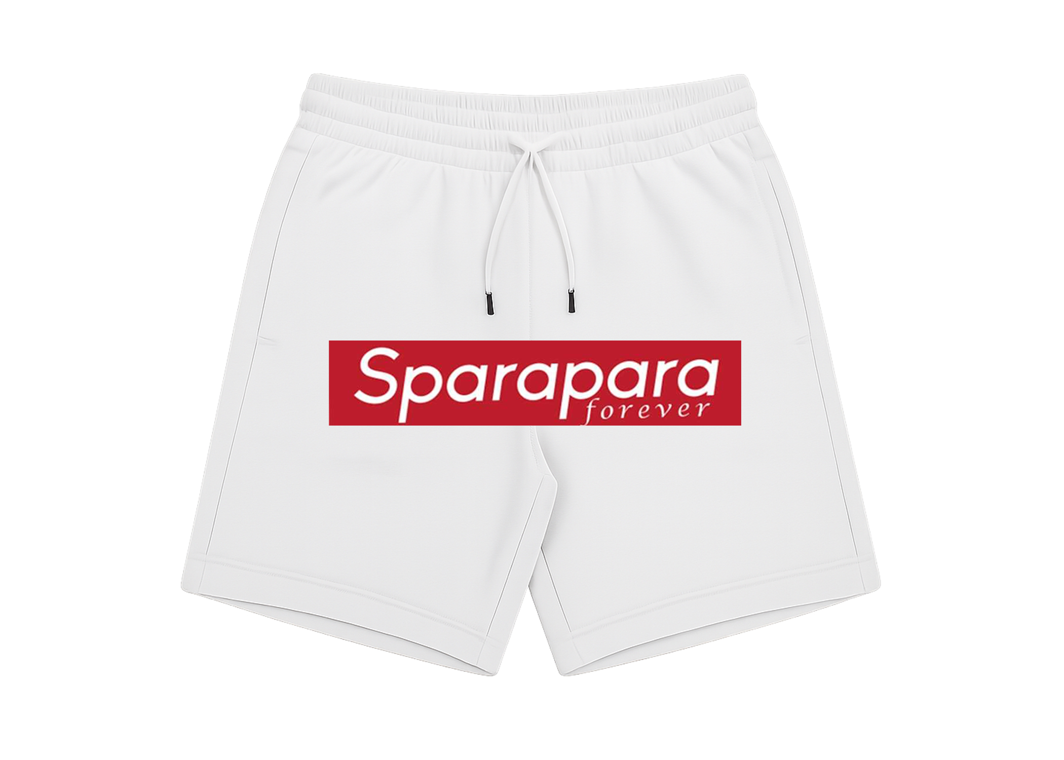 Box Logo Shorts White – Image 1