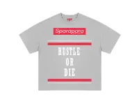 Hustle or Die Message T-Shirt Grey – Image 1