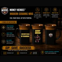 Money Heroes Coffee Mug - Black – Image 1