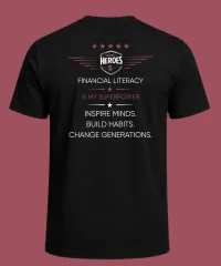 Money Heroes Classic Hero T-Shirt — Build the Bag. Protect the Vault. – Image 2