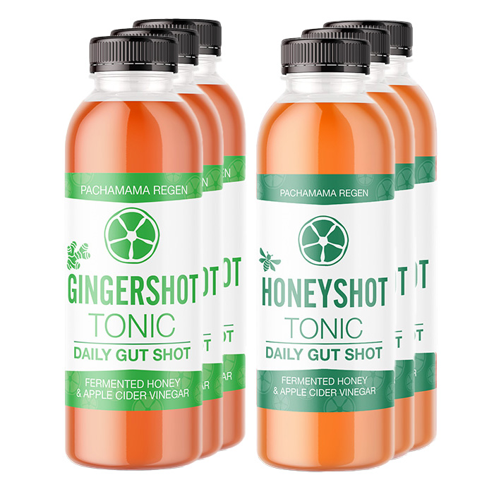 Gut Tonic Family 6 Pack – GingerShot + HoneyShot 6 Pack