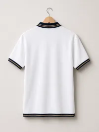 Deux le Jeu Polo Wit – Tennis Polo in Bamboe – Afbeelding 4