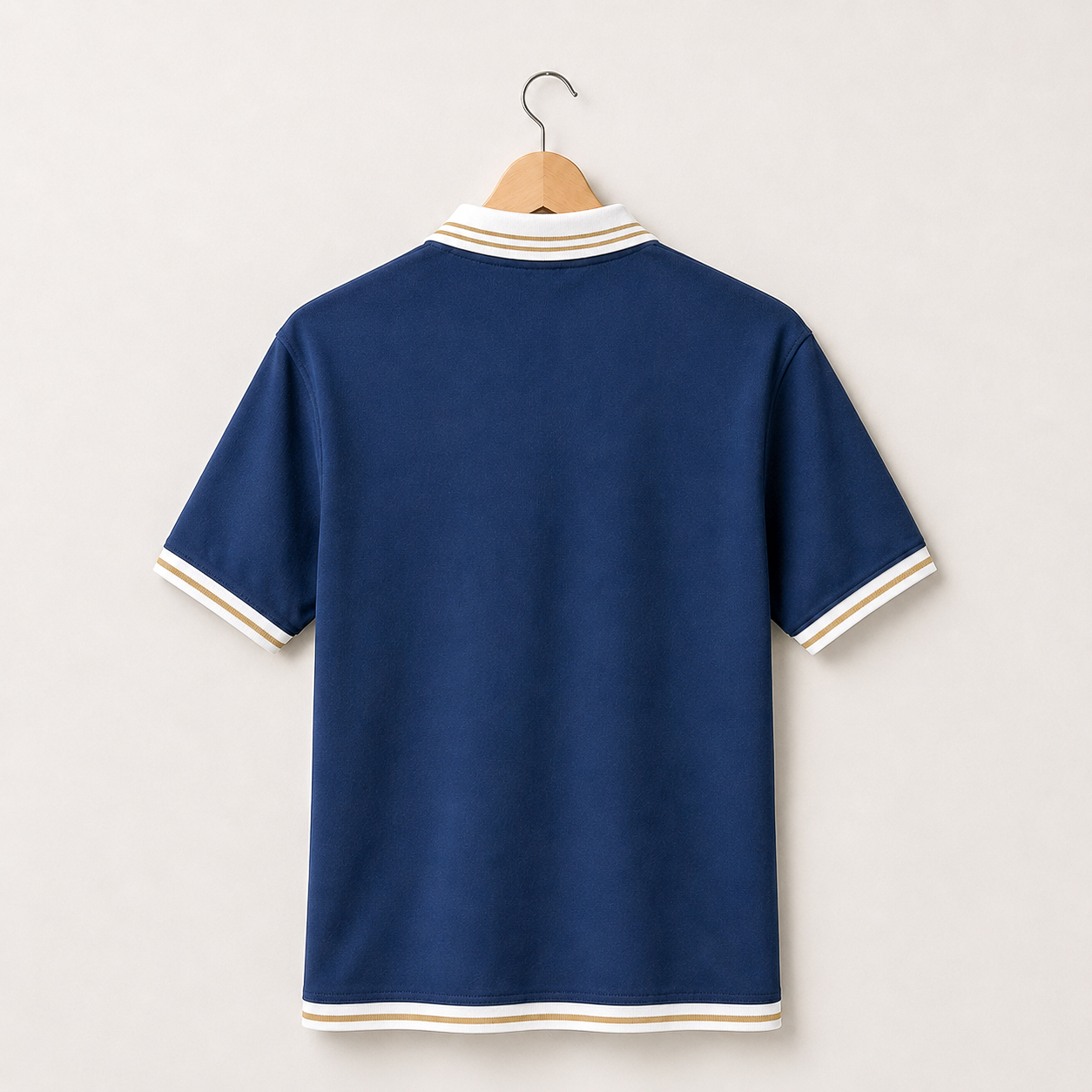 Deux le Jeu Polo Marineblauw – Tennis Polo in Bamboe – Afbeelding 2