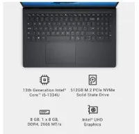 Dell - 15.6" 2K Touchscreen Laptop - Intel Core i5 1334U 2023 - 8GB Memory - 512GB Storage - Carbon Black – Image 3